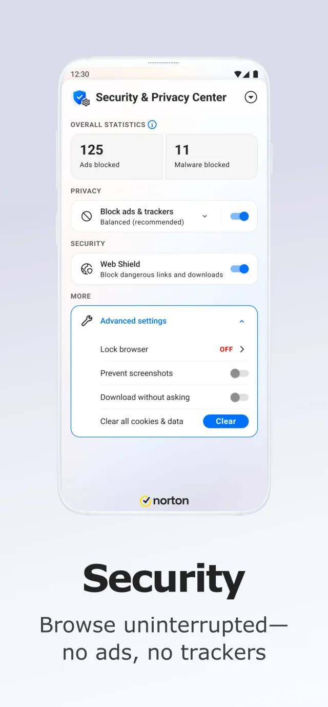 Norton Private Browser - Screen 1