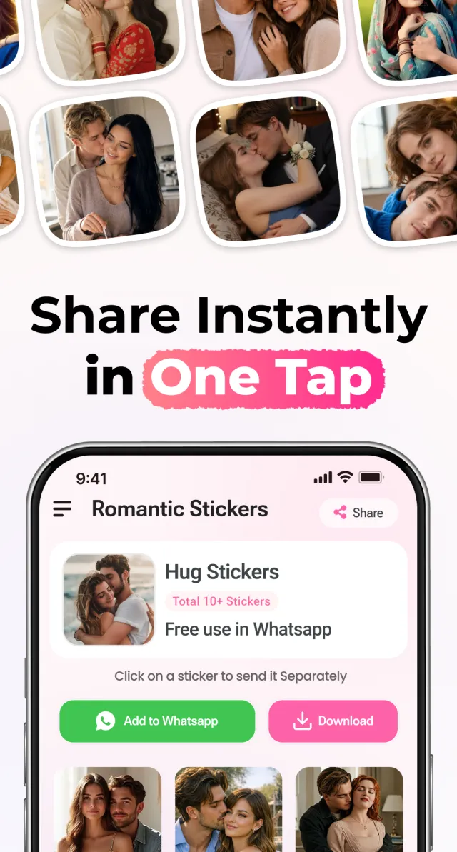 Romantic Stickers Kiss Sticker - Screen 5