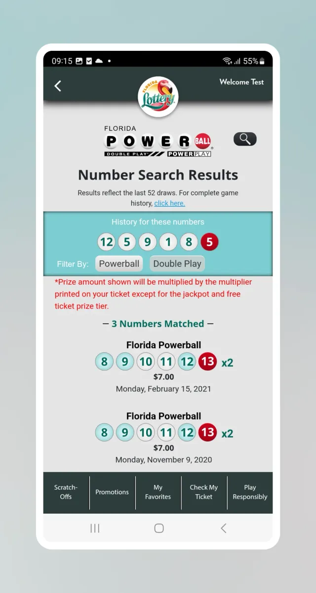 Florida Lottery - Screen 4