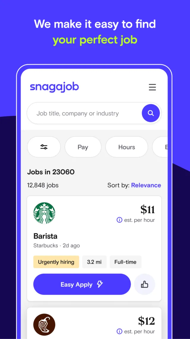 Snagajob - Jobs Hiring Now - Screen 1