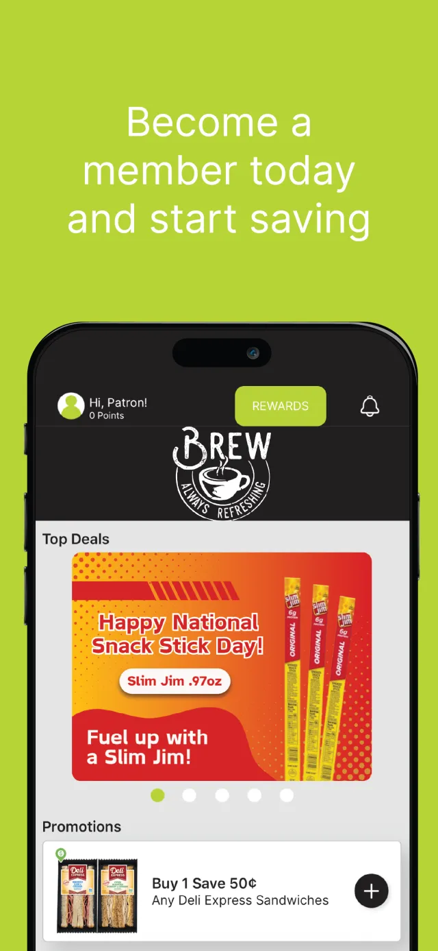 Brew Rewards - Screen 1