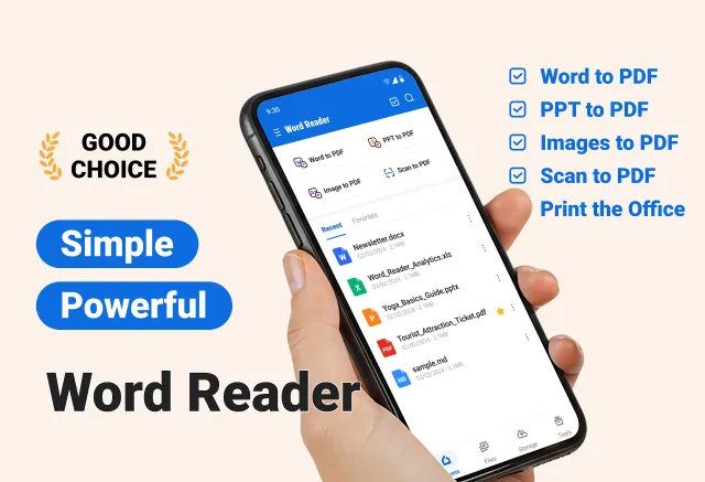 Word Reader - Docx/PDF Viewer - Screen 1