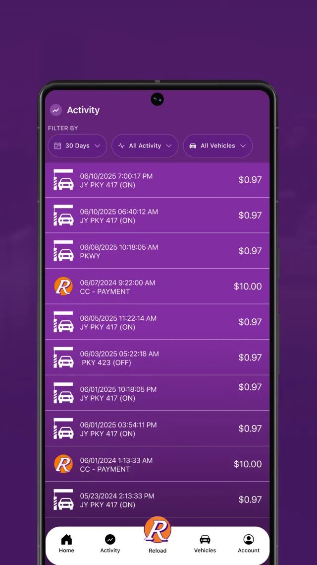 E-PASS Toll App - Screen 4
