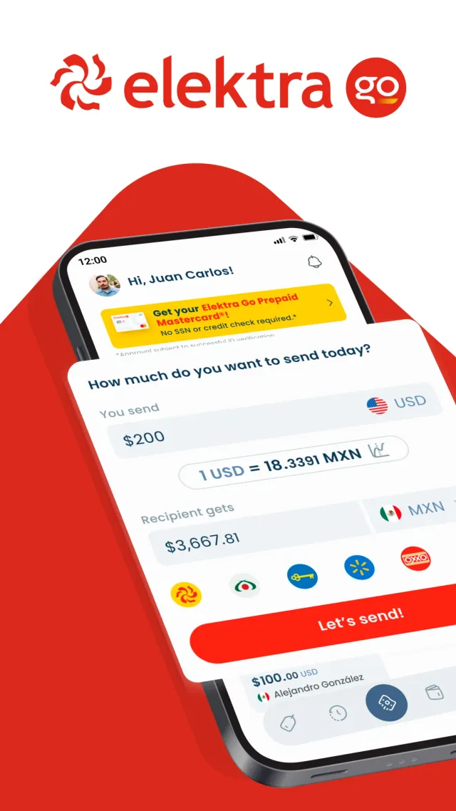 Elektra Go: Money Transfer - Screen 1