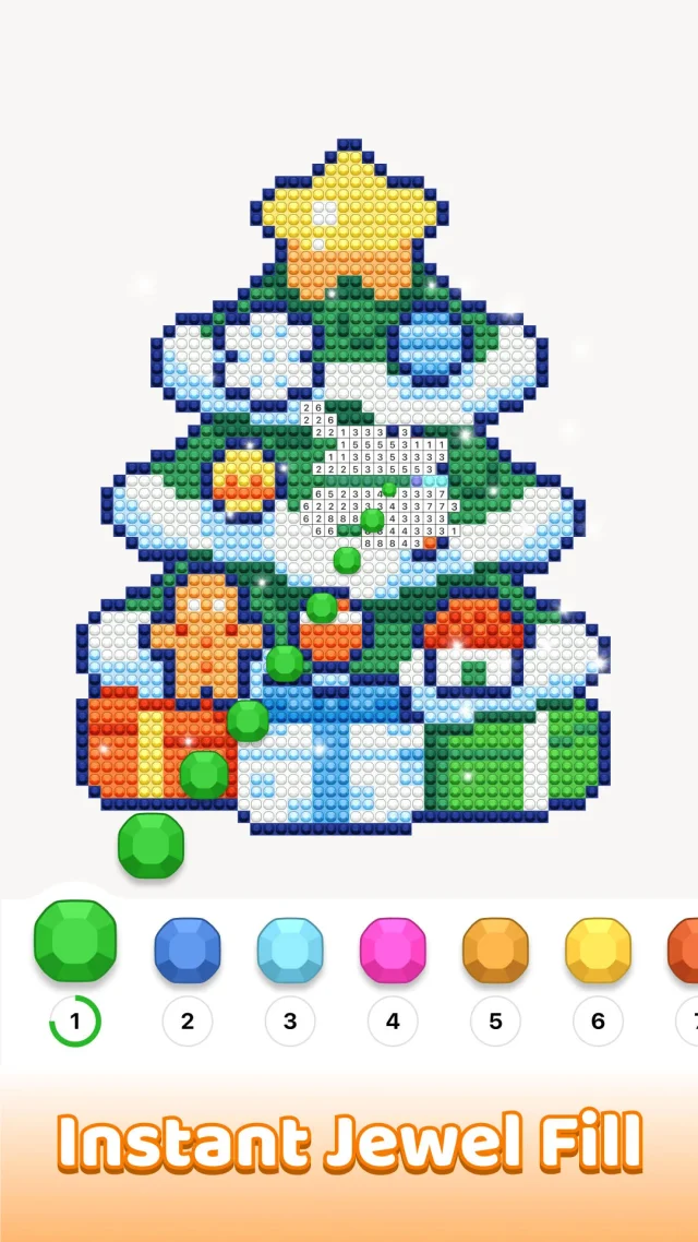 Jewelscapes: Color by Number - Screen 2