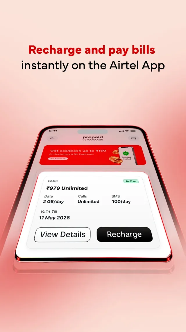 Airtel: Recharge, Bank & Loans - Screen 1