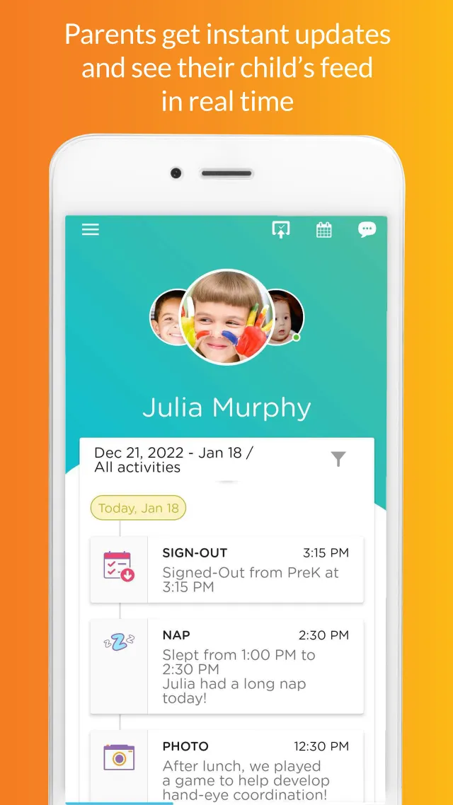 Procare: Childcare App - Screen 2