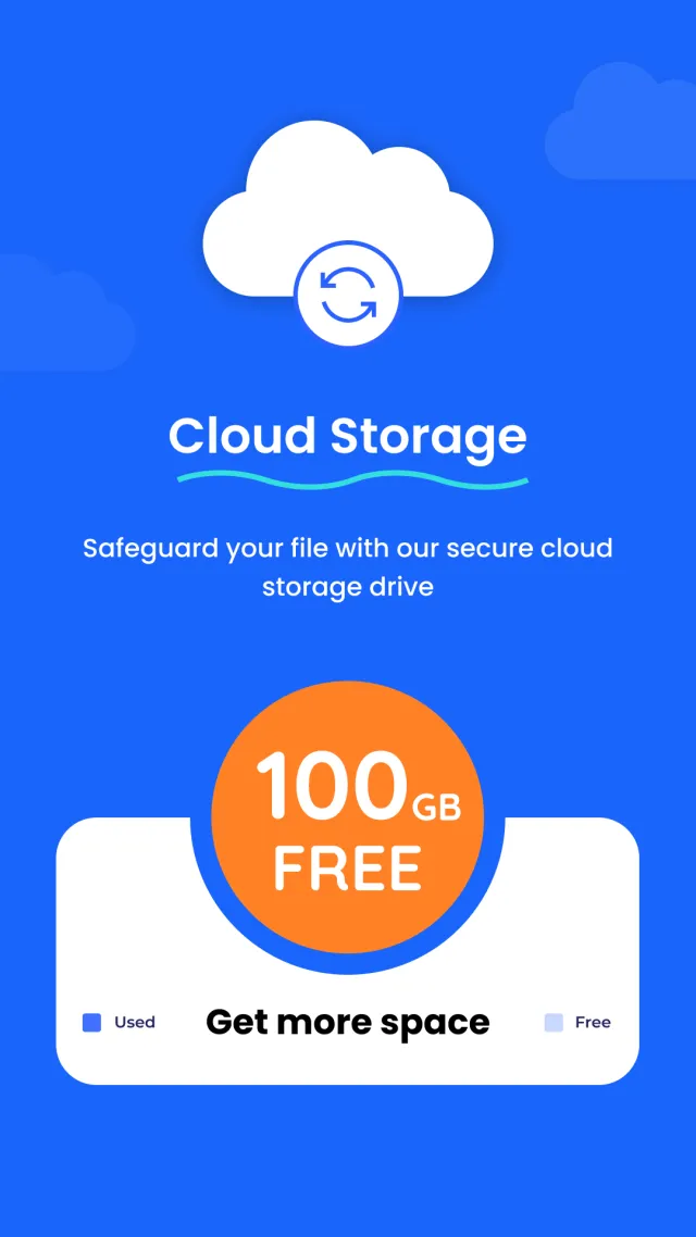 Cloud Storage: Cloud Drive App - Screen 1
