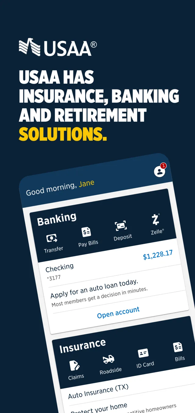 USAA Mobile - Screen 1