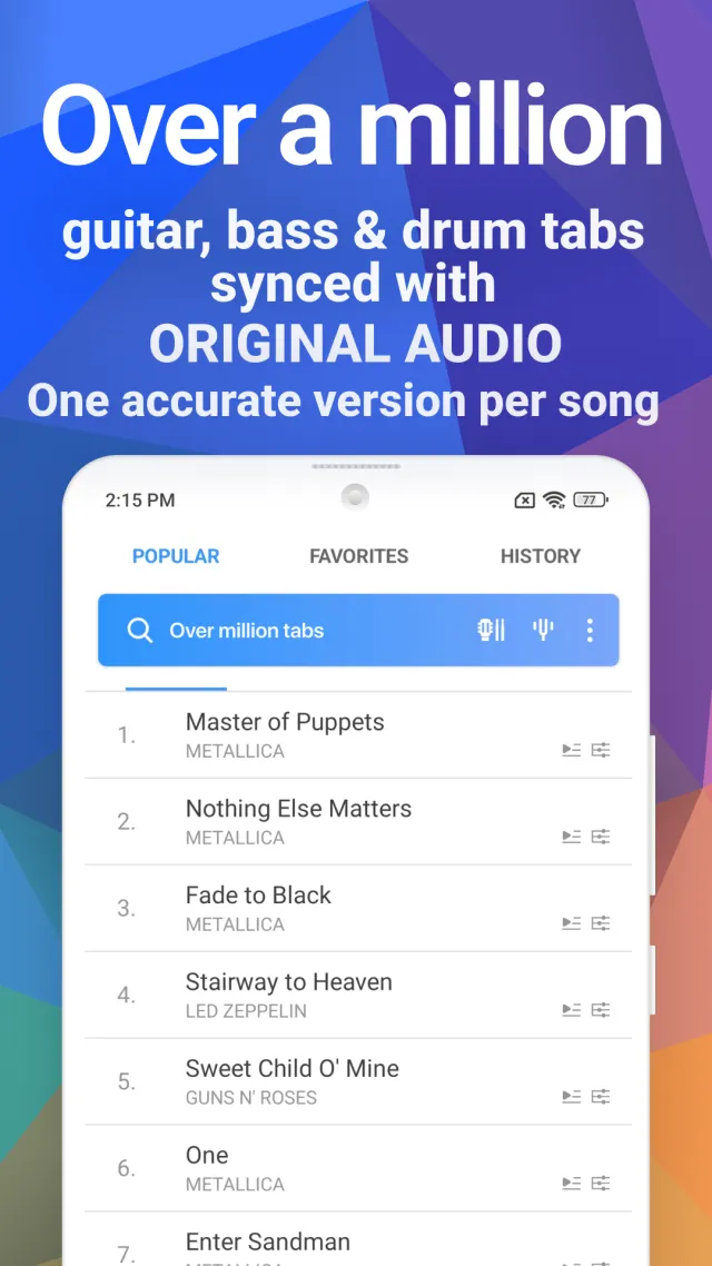 Songsterr Guitar Tabs & Chords - Screen 1