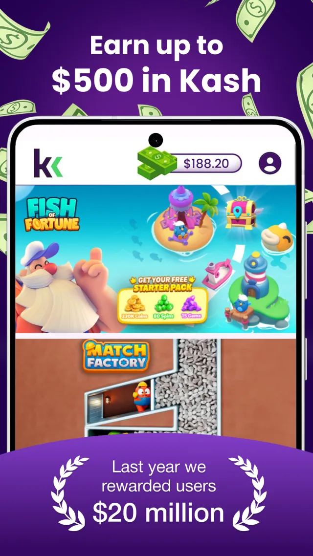 KashKick: Get paid to have fun - Screen 1