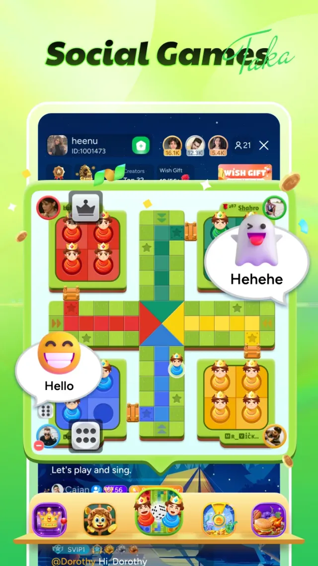 Taka - Chat, Live, Games room - Screen 5