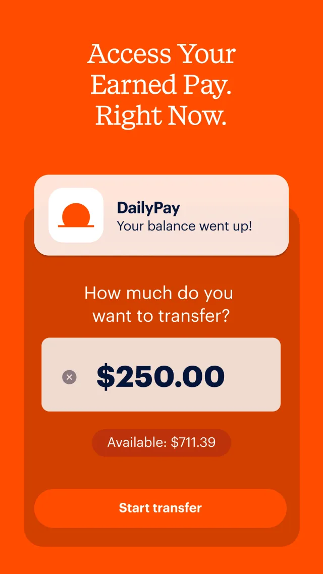 DailyPay On-Demand Pay - Screen 1