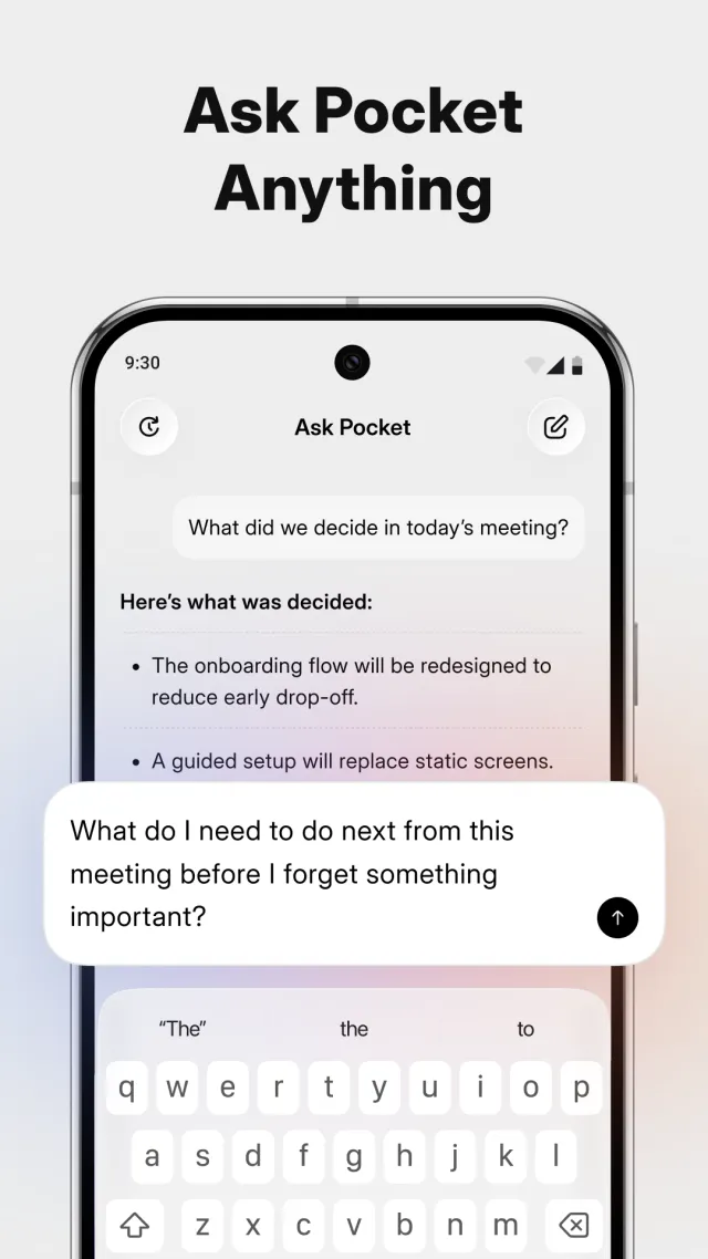 Pocket - AI Personal Assistant - Screen 4