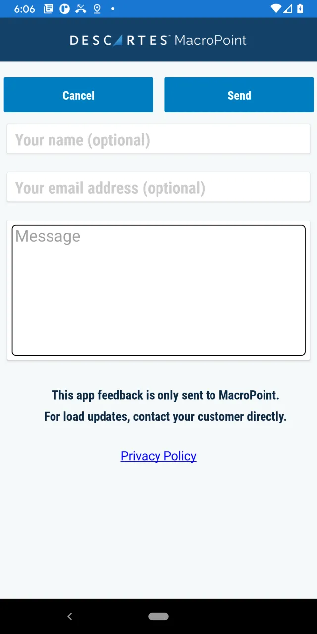 MacroPoint for Truckers - Screen 4