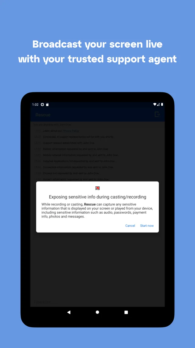 LogMeIn Rescue Customer - Screen 5
