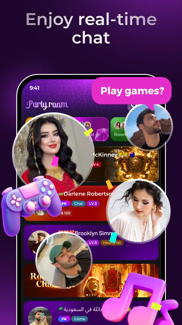 Yaahlan:Voice Chat Party&Games - Screen 1