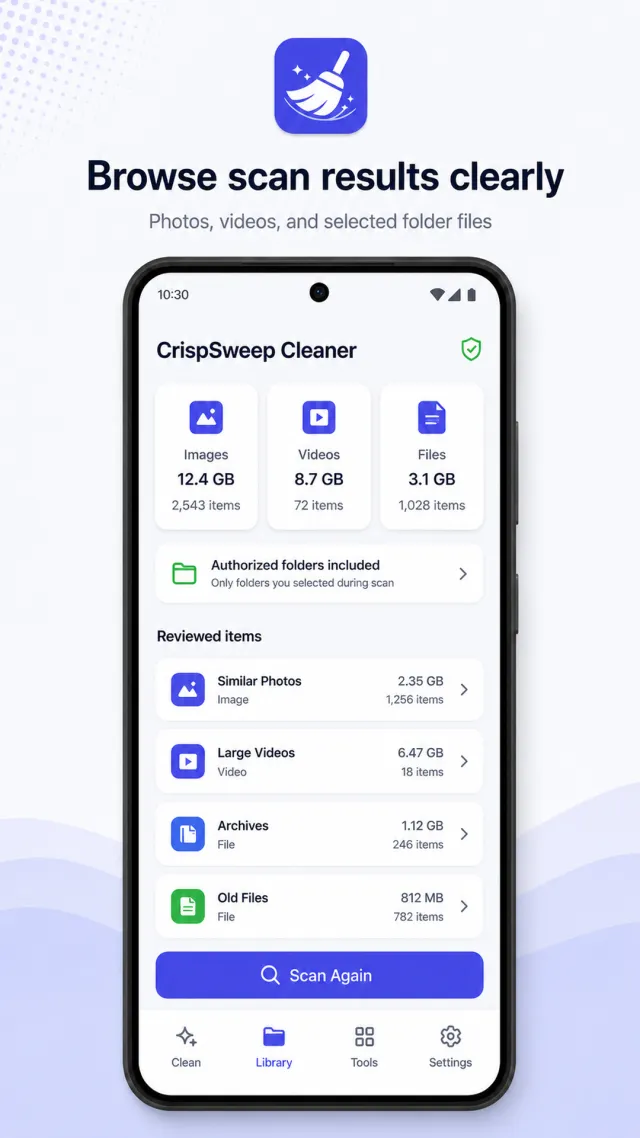 CrispSweep Cleaner - Screen 4