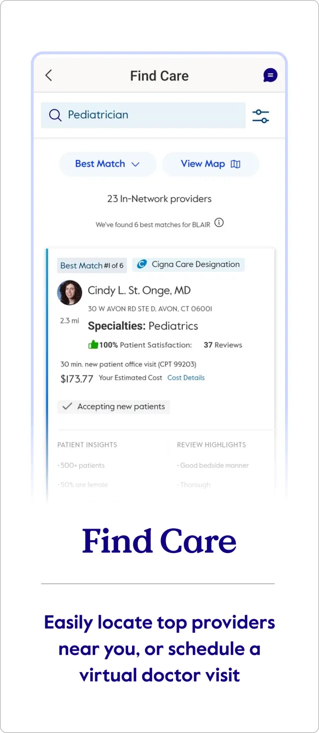 myCigna - Screen 3