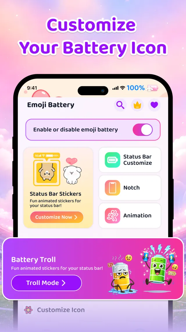 Emoji Battery Icon Customize - Screen 4