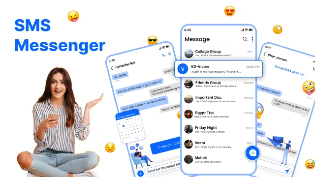 Messenger: SMS Home Launcher - Screen 1