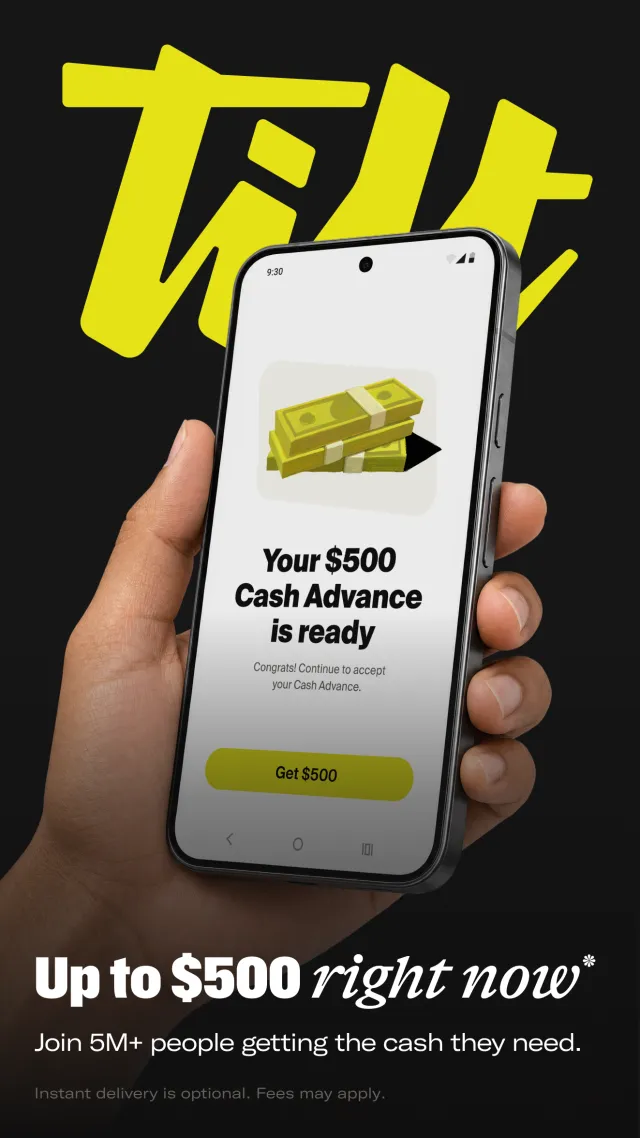 Tilt: Cash Advance & Credit - Screen 1