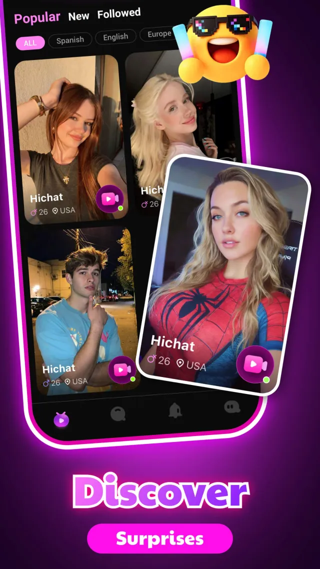 Hichat - Video Call, Chat Real - Screen 2
