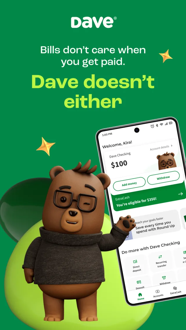 Dave: Credit, Cash & Money App - Screen 1