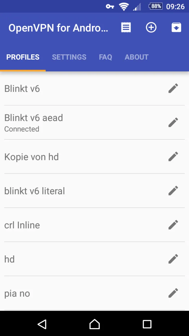 OpenVPN for Android - Screen 3