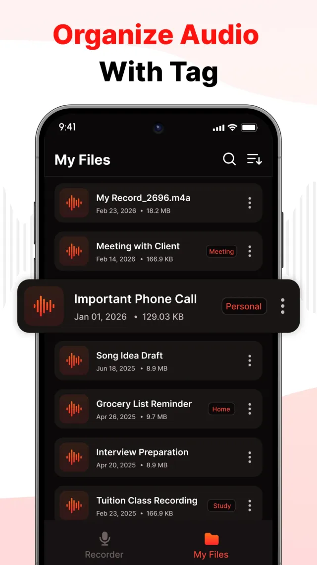 Voice Recorder & Audio Notes - Screen 2