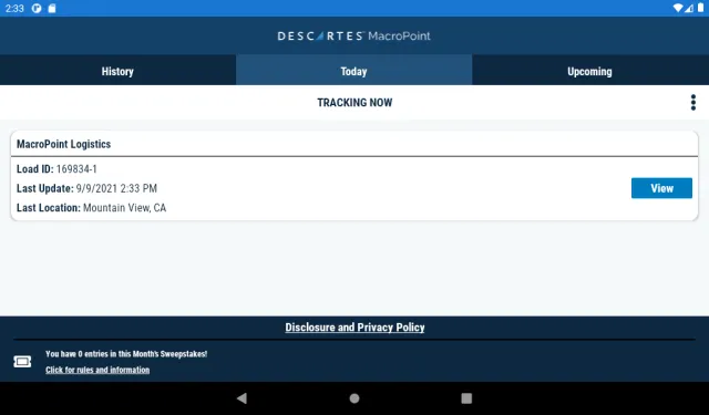 MacroPoint for Truckers - Screen 5