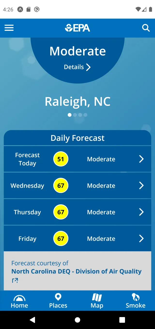 EPA's AIRNow - Screen 2