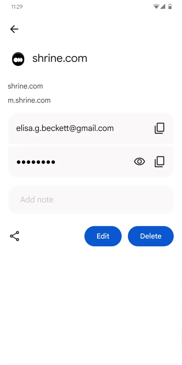 Google Password Manager - Screen 3