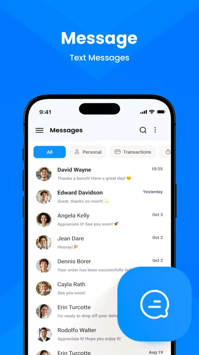 Messages - Screen 1