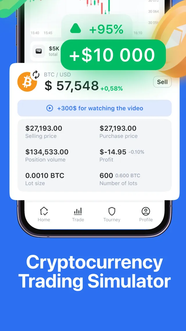 Cryptoguru: Trading Simulator - Screen 1