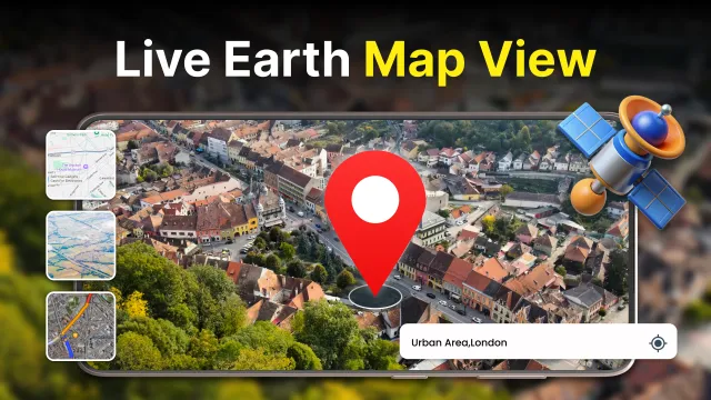 Live Earth Map: Satellite View - Screen 1