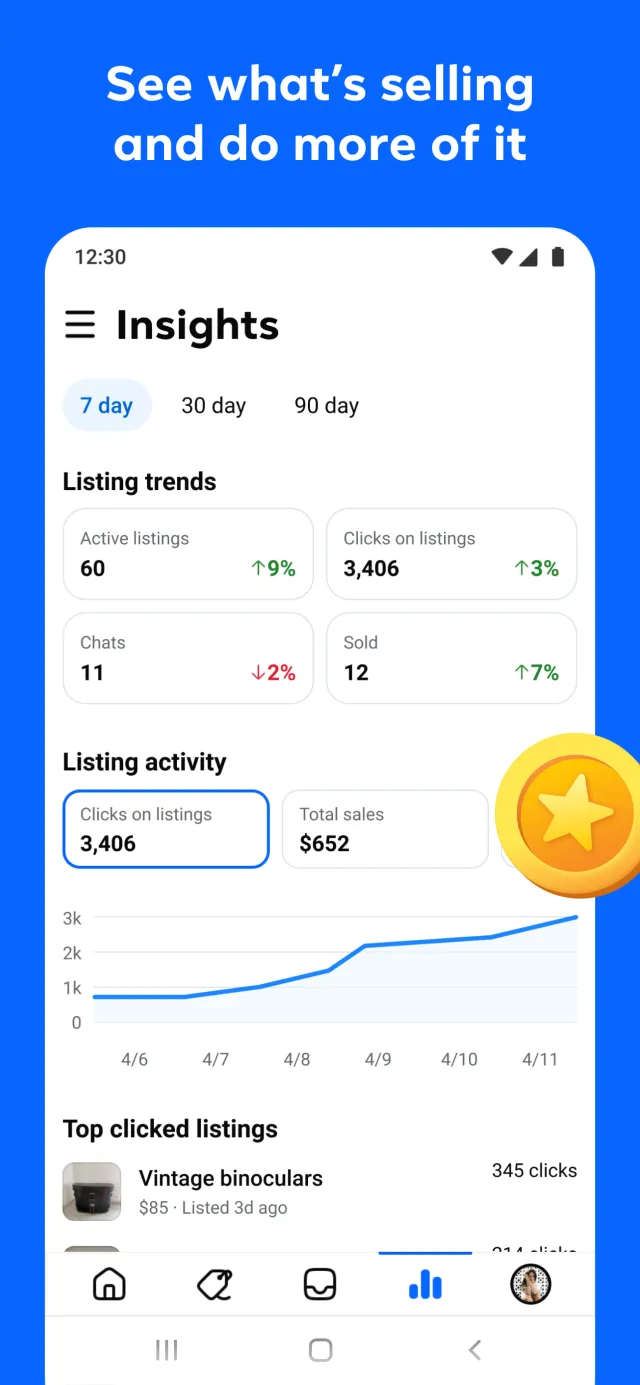 Seller, a Facebook app - Screen 4