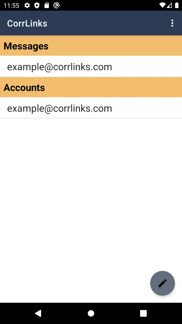 CorrLinks - Screen 2