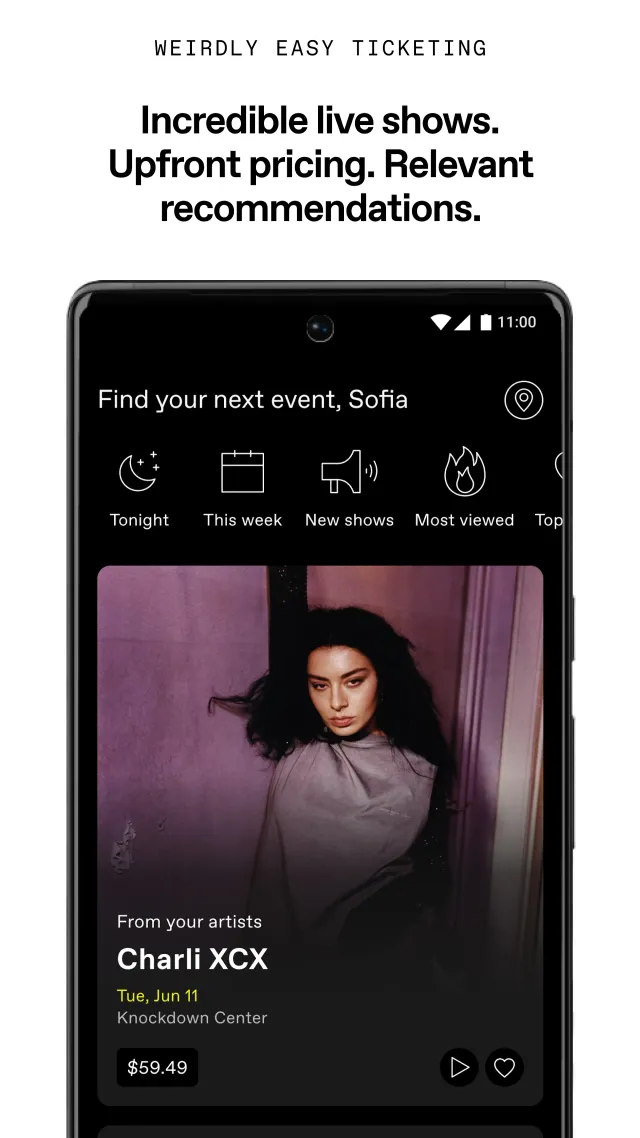 DICE: Live Shows - Screen 1