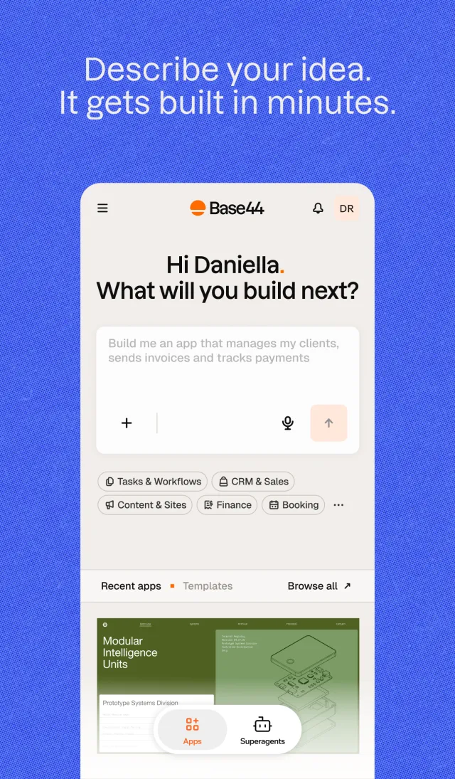 Base44: Build Apps with AI - Screen 2