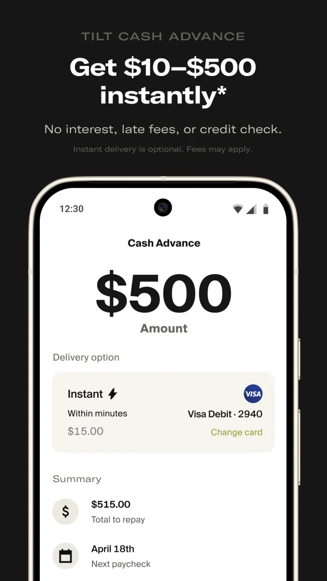 Tilt: Cash Advance & Credit - Screen 2