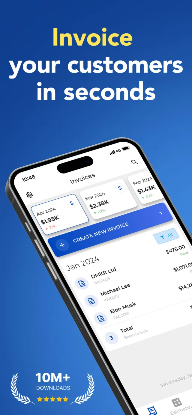 Invoice Maker - Invoice Fly - Screen 1