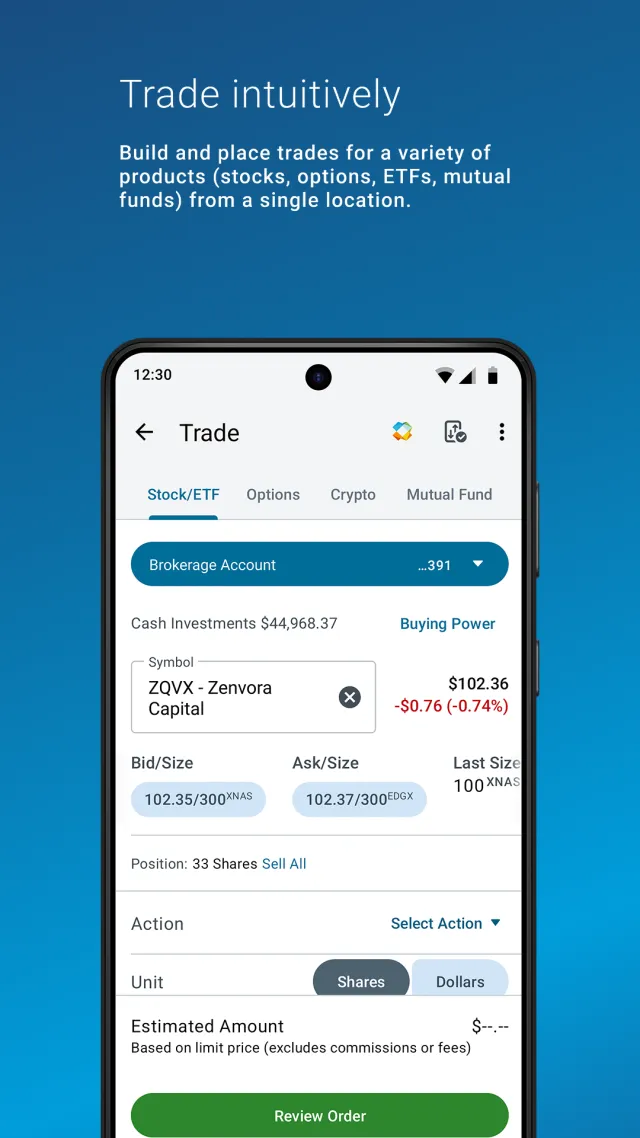 Schwab Mobile - Screen 2