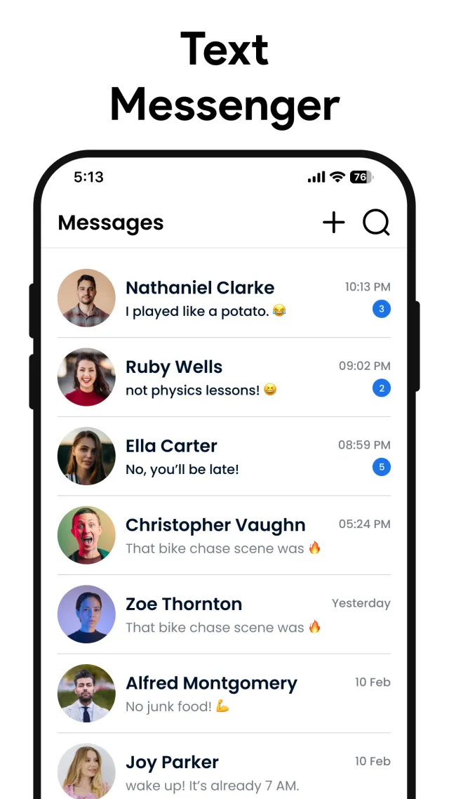 Messages: SMS Messenger - Screen 1