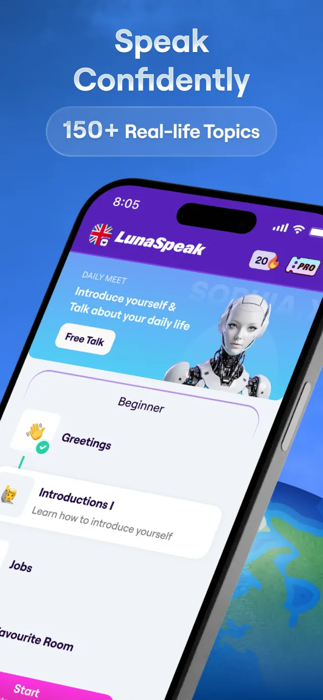 LunaSpeak: AI Speaking Coach - Screen 3
