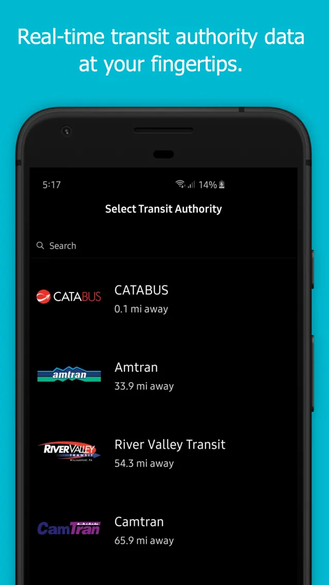 myStop® Mobile - Screen 1