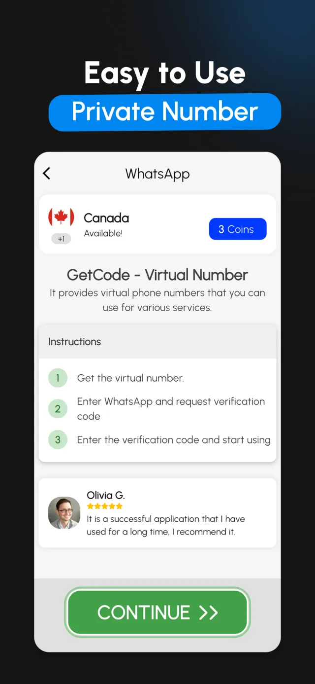 GetCode - Virtual Number SMS - Screen 5