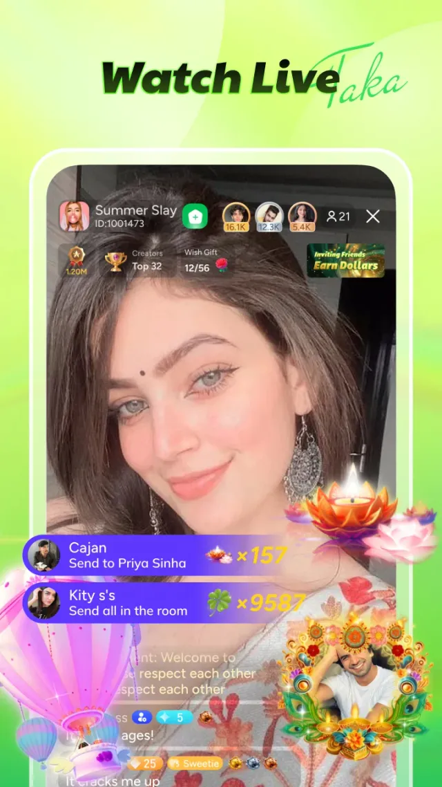 Taka - Chat, Live, Games room - Screen 2