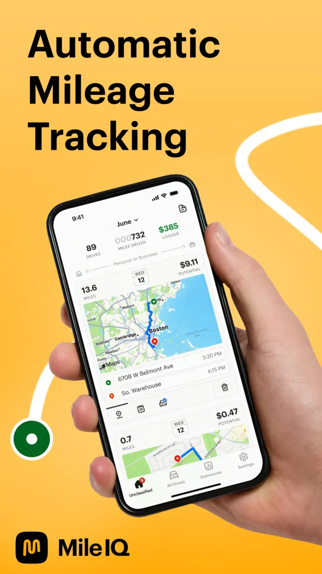 Mileage Tracker & Log - MileIQ - Screen 1