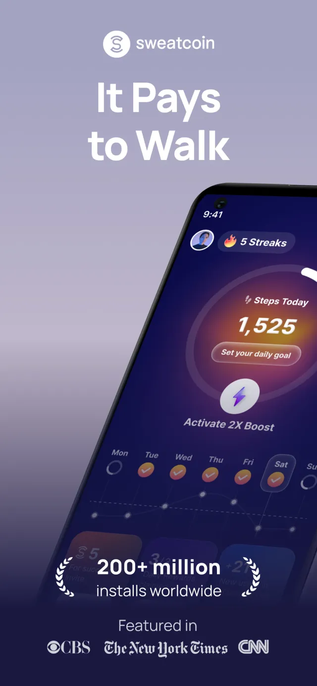 Sweatcoin・Walking Step Counter - Screen 1